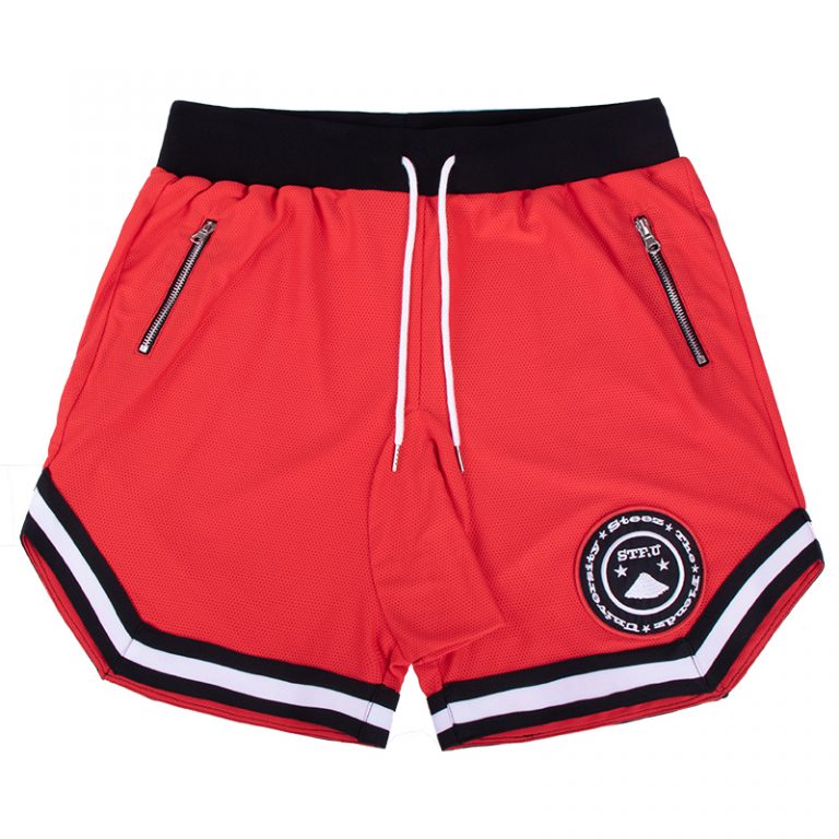 summer sports mens drawstring polyester mesh custom basketball shorts